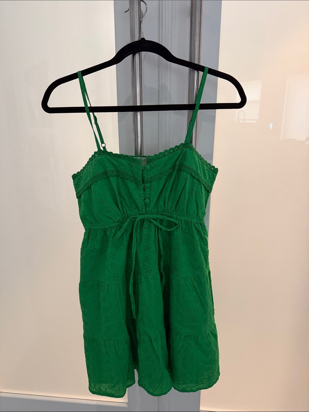 NWT Green Eyelet Sundress